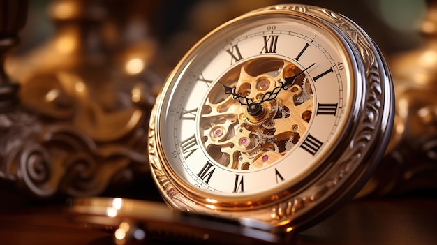 Zestaw starożytnych zegarów odzwierciedlający istotę czasu i jego znaczenie historyczne