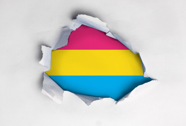 Zgrany papier z flagą Pansexual