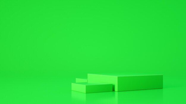Zielone podium na produkty reklamowe rabaty na produkty promocje noworoczne 3d zielone podium