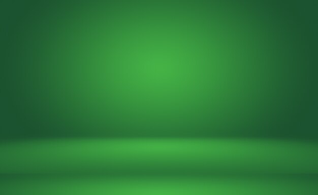 Zielone tło gradientowe abstrakcyjne pusty pokój z miejscem na tekst i obraz