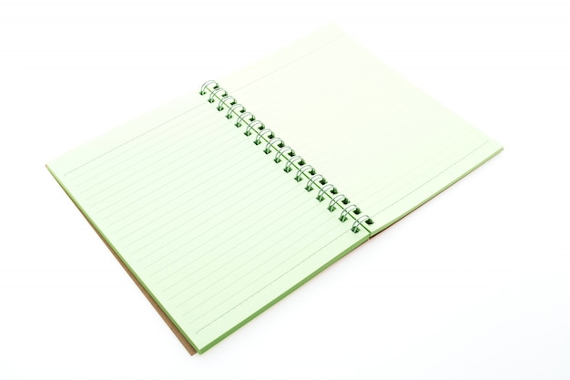 Zielony notebook