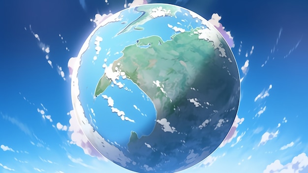 Ziemia w stylu anime