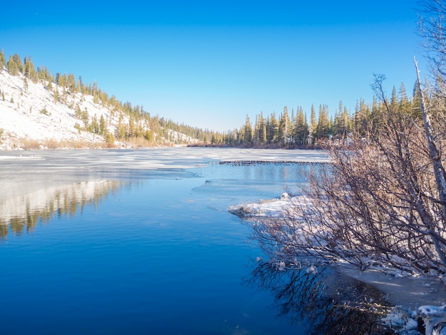 Bezpłatne zdjęcie zima w mammoth lakes.