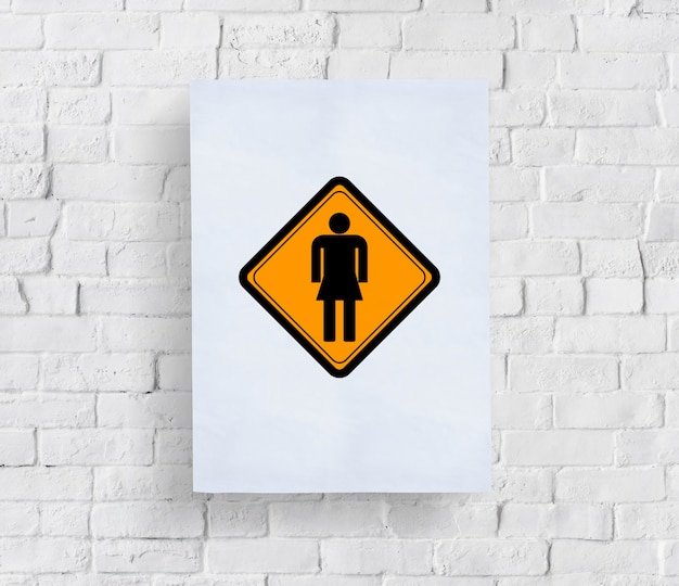 Znak wc toalety dla kobiet