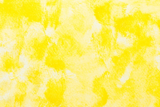 Bezpłatne zdjęcie Żółty abstrakcyjna akwarele malowanie teksturowanej na białym tle papieru