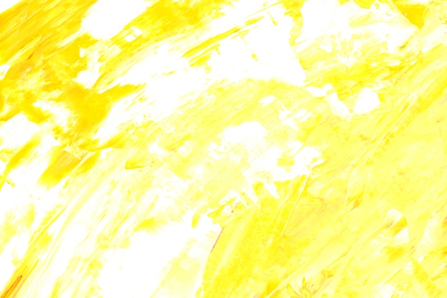 Bezpłatne zdjęcie Żółty i biały pociągnięcia pędzla teksturowanej tło