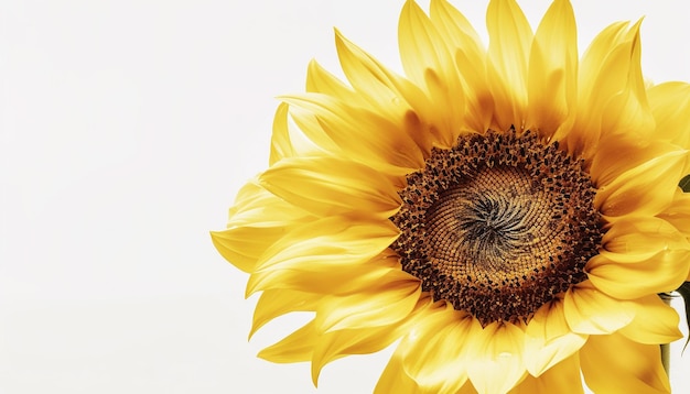 Żółty słonecznik z bliska żywe piękno natury generowane przez sztuczną inteligencję