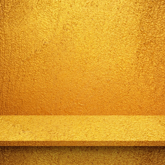 Żółty tabeli drewna z żółtej ścianie