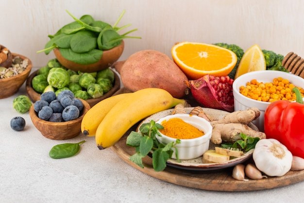 Żywność wzmacniająca odporność dla zdrowego stylu życia z cytrusami