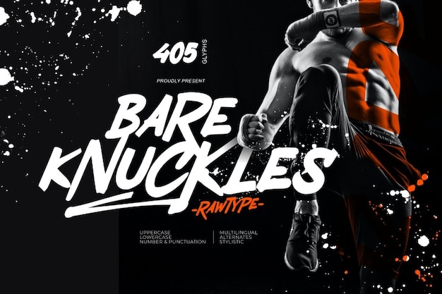 Bare Knuckles Font – Your Creative Sans Serif Choice for Asian, Funky, and Sports Designs