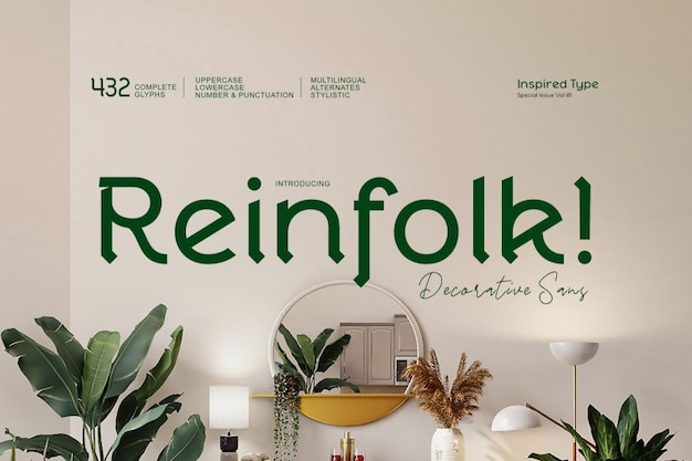 Reinfolk Font – A Stylish Sans Serif Typeface for Creative Designs