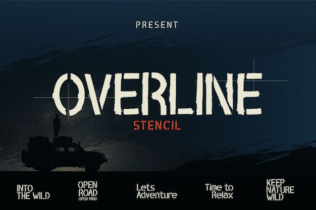 Overline Stencil Font – Free Download