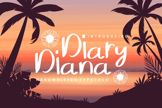 Diarydiana Font – Expressive and Tropical Free Font