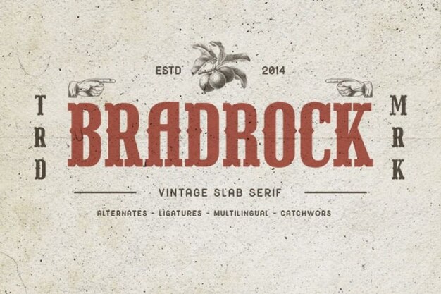 Bradrock Font – Premium Display Font Template | Free Download