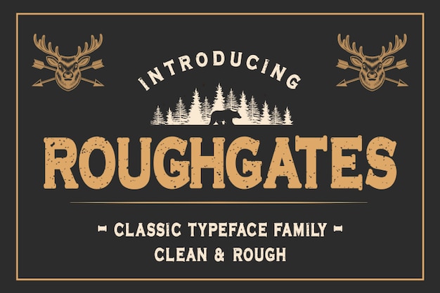 Roughgates Font: Premium Typeface for Creative Design