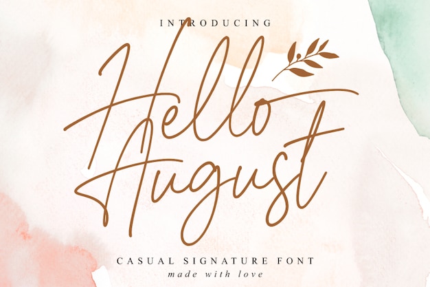 Hello August Font: A Premium Typeface for a Happy and Classic Vibe
