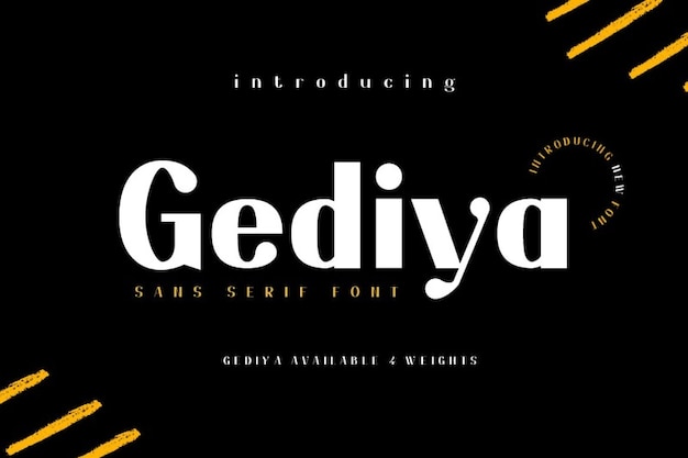 Gediya Font – Sans Serif, Display, Creative Typeface