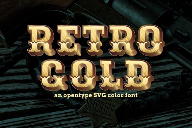 Retro Gold Font – Free Downloadable Fonts Template
