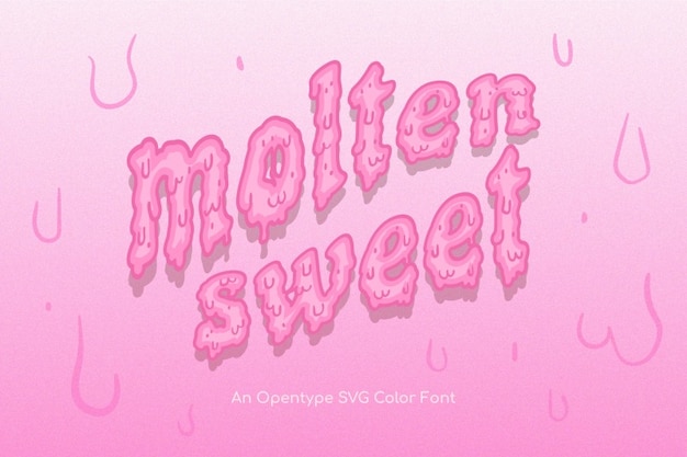 Molten Sweet Font – A Dripping Sans Serif Display for Modern Designs