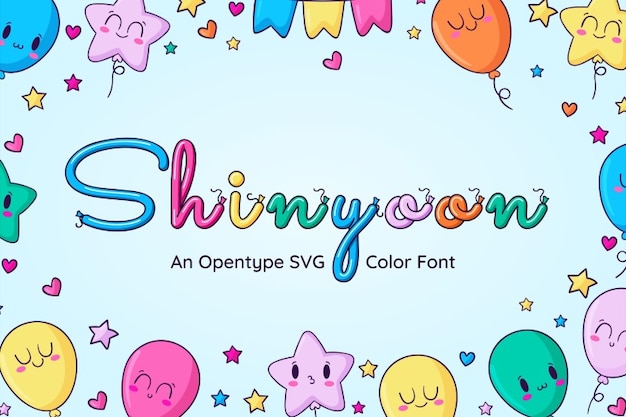 Shinyoon Font: A Playful Blend of Sans Serif, Funny, Script Styles