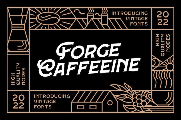 Forge Caffeine Font – Free Sans Serif Retro Font