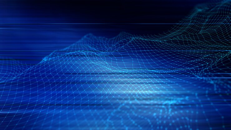 Photo Gratis 3d abstract techno background with connecting lines and dots