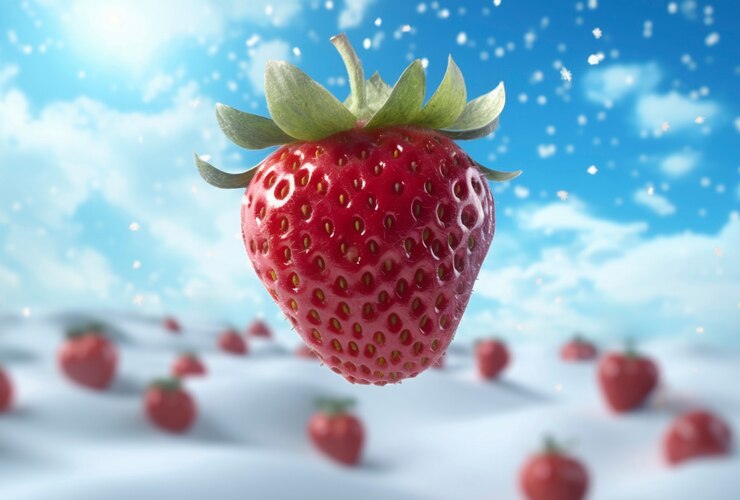 Foto gratuito 3d deliciosas frutas de temporada