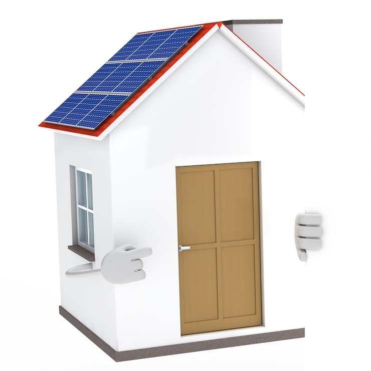 Photo Gratis 3d house with an empty signboard