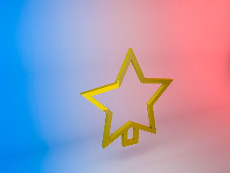 Photo Gratis 3d illustration of the christmas tree star icon on a gradient background