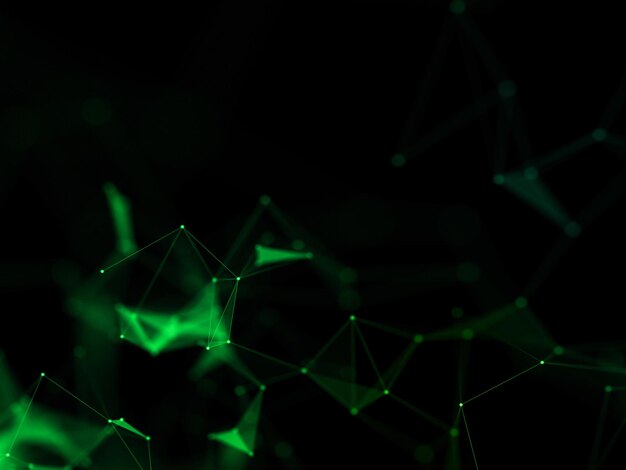 3D Render de un fondo de comunicaciones de red moderna