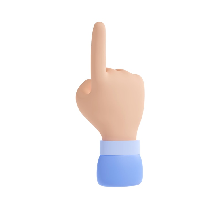 Photo Gratis 3d render pointing hand gesture palm with finger