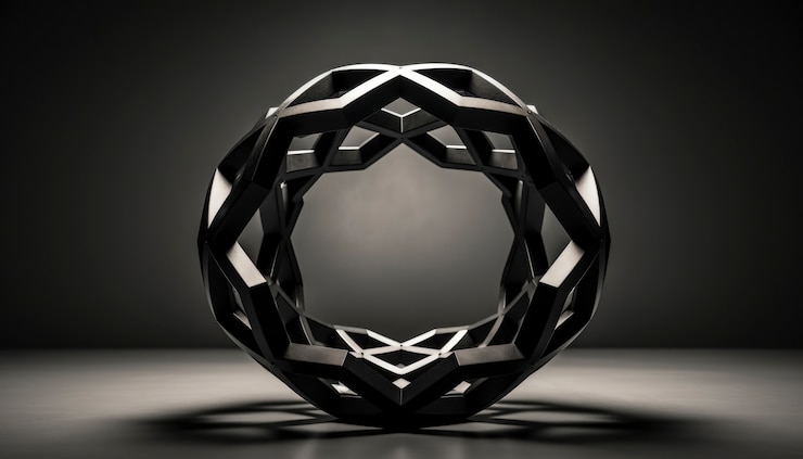 Photo Gratis 3d rendering of abstract black and white