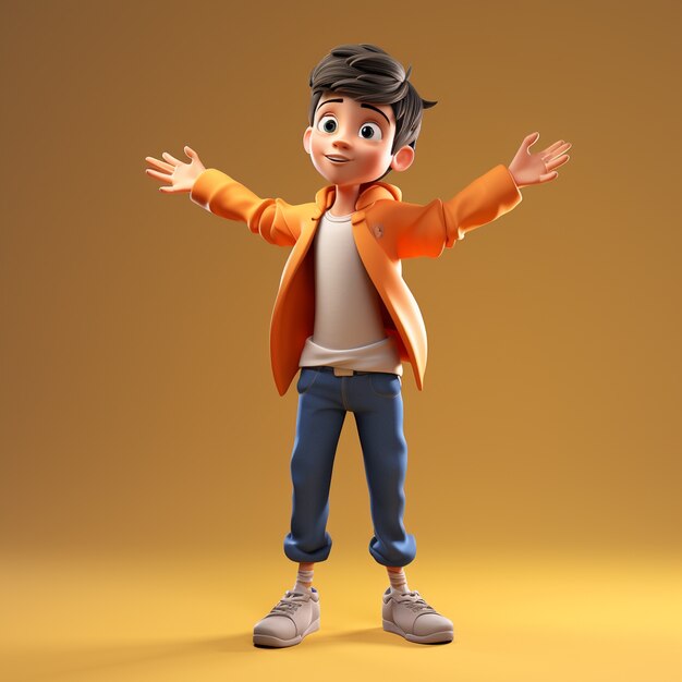 3d rendering of cartoon like person