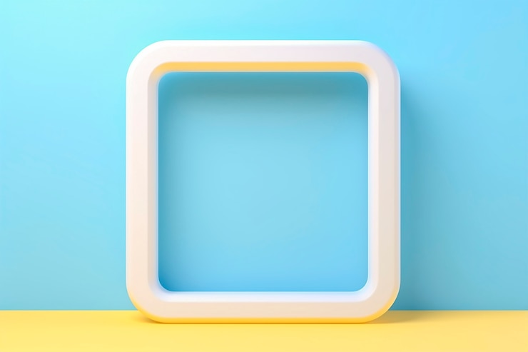 Photo Gratis 3d rendering of yellow square shape