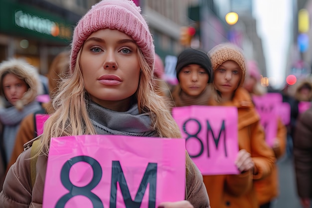 Foto gratuita 8 millones de mujeres en huelga