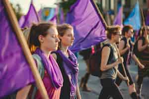 Foto gratuita 8 millones de mujeres en huelga