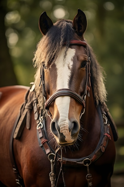 Foto gratuita close up on horse outdoors