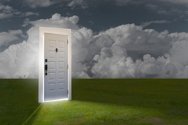 Foto gratuito abriendo la puerta a una nueva composición mundial