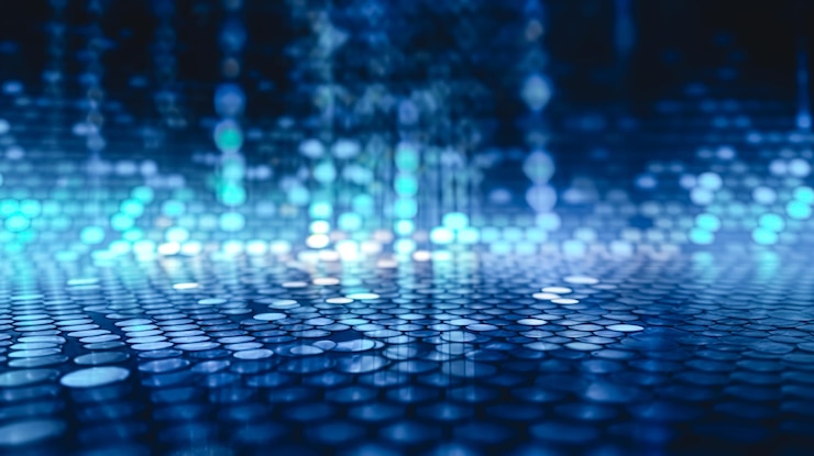 Photo Gratis abstract blue background with many small details generative ai
