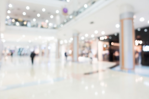 Abstract blur centro comercial interior