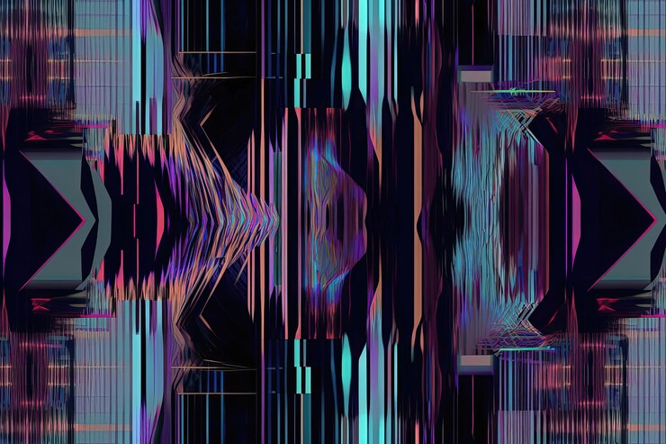 Photo Gratis abstract digital glitch background futuristic geometric noise pattern digital decay