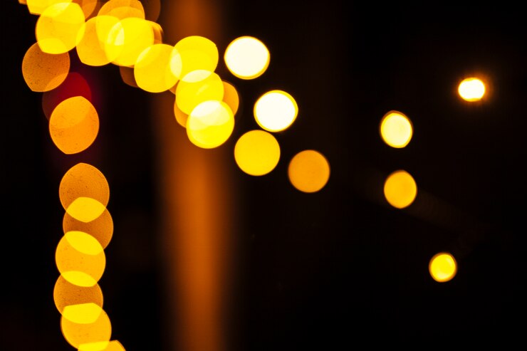 Photo Gratis abstract lights glowing on black