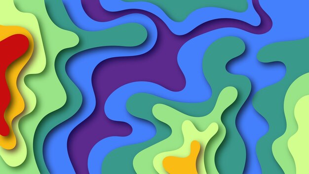 Abstracto papel de fondo cortado de colores