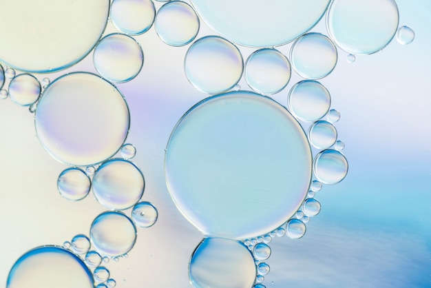 Abstracto transparente burbujas diferentes textura