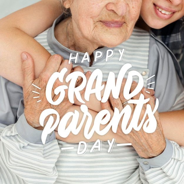Abuela y nieta celebrando el día de los abuelos
