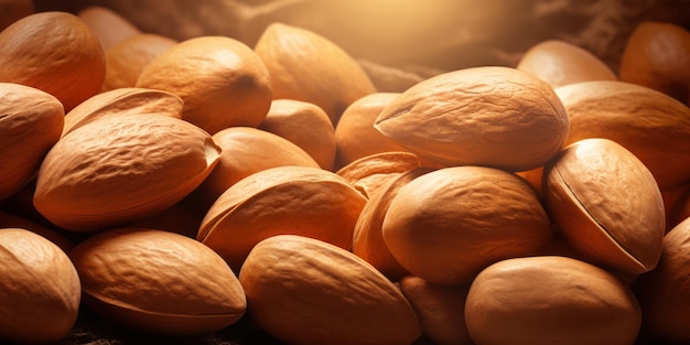 Foto gratuita abundancia de almendras sin cáscara