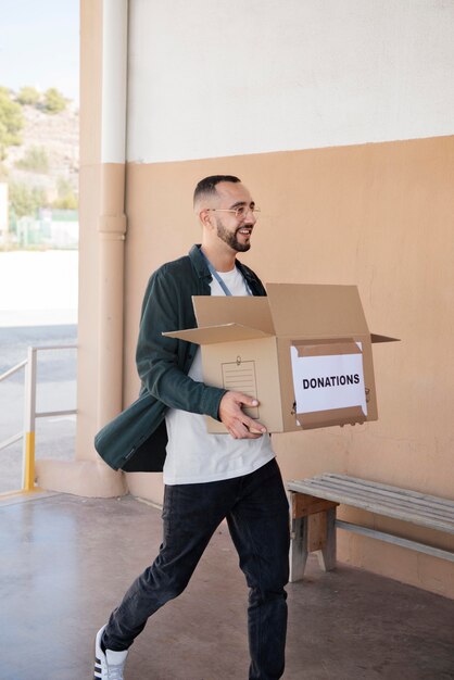 Acerca de la organización voluntaria de material para donaciones