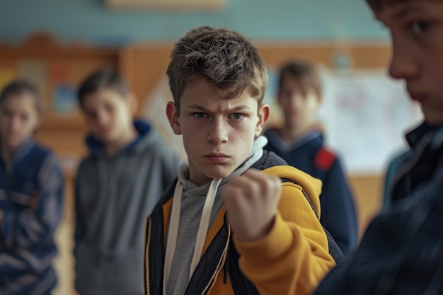 Foto gratuita el acoso escolar a los niños