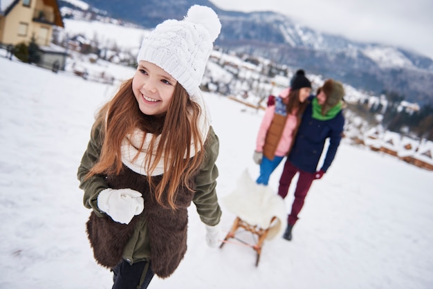 Actividades nevadas compartiendo con la familia