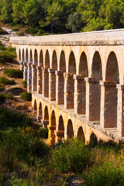 Acueducto de las Ferreres en Tarragona. Cataluña, España